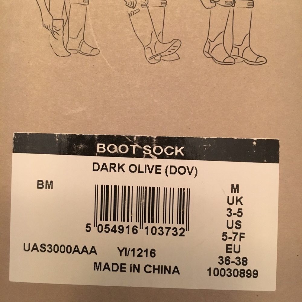 Tall Olive Hunter boot socks